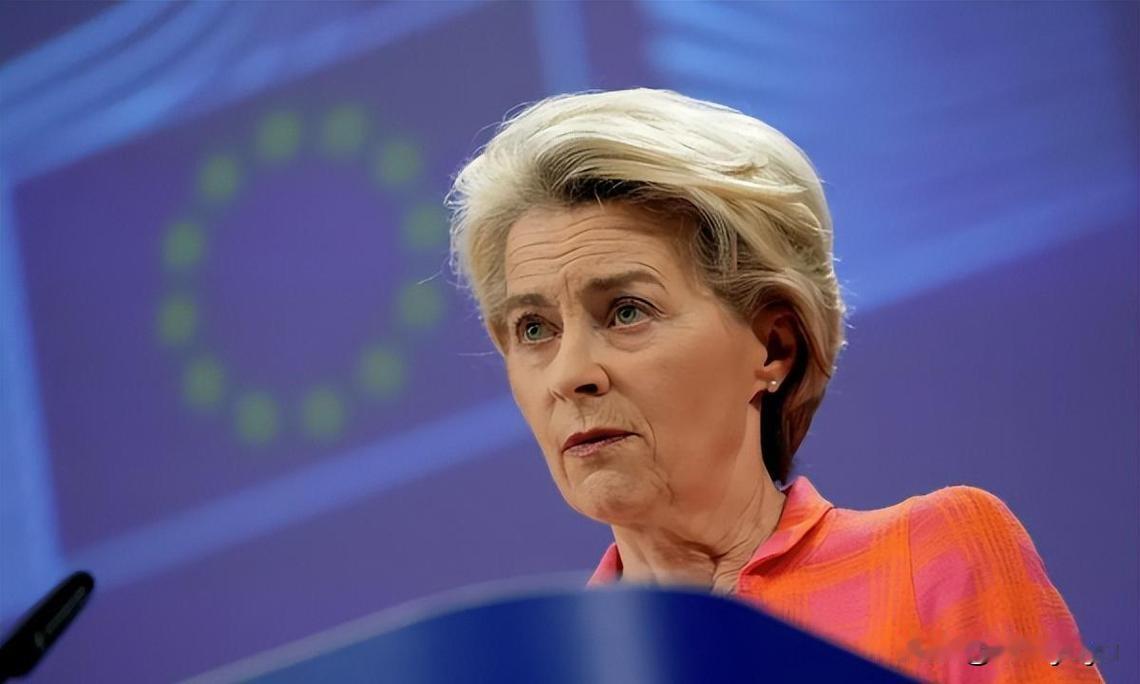 三个不对称：欧洲为什么逃不掉美国的战争账单！
4月13日，冯德莱恩站在记者镜头前