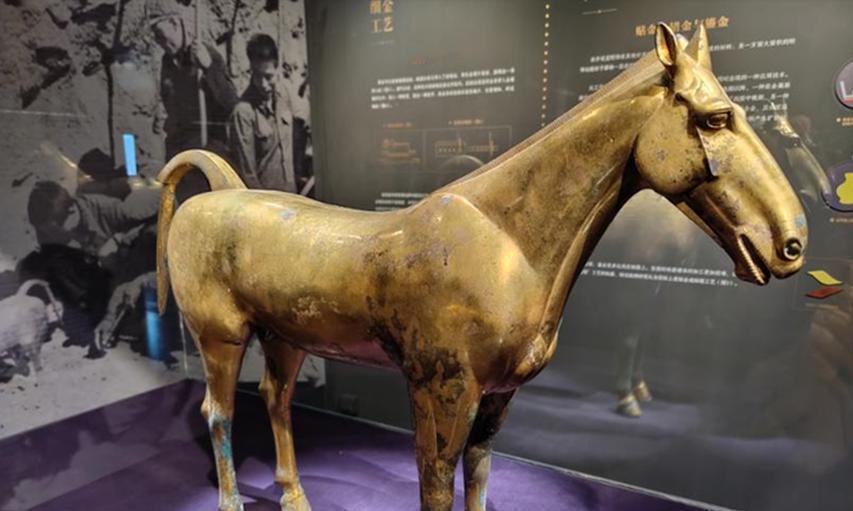 1981年，有个农夫在自家地里挖到一头重达26公斤的黄金大马，农夫抱着黄金马呵呵