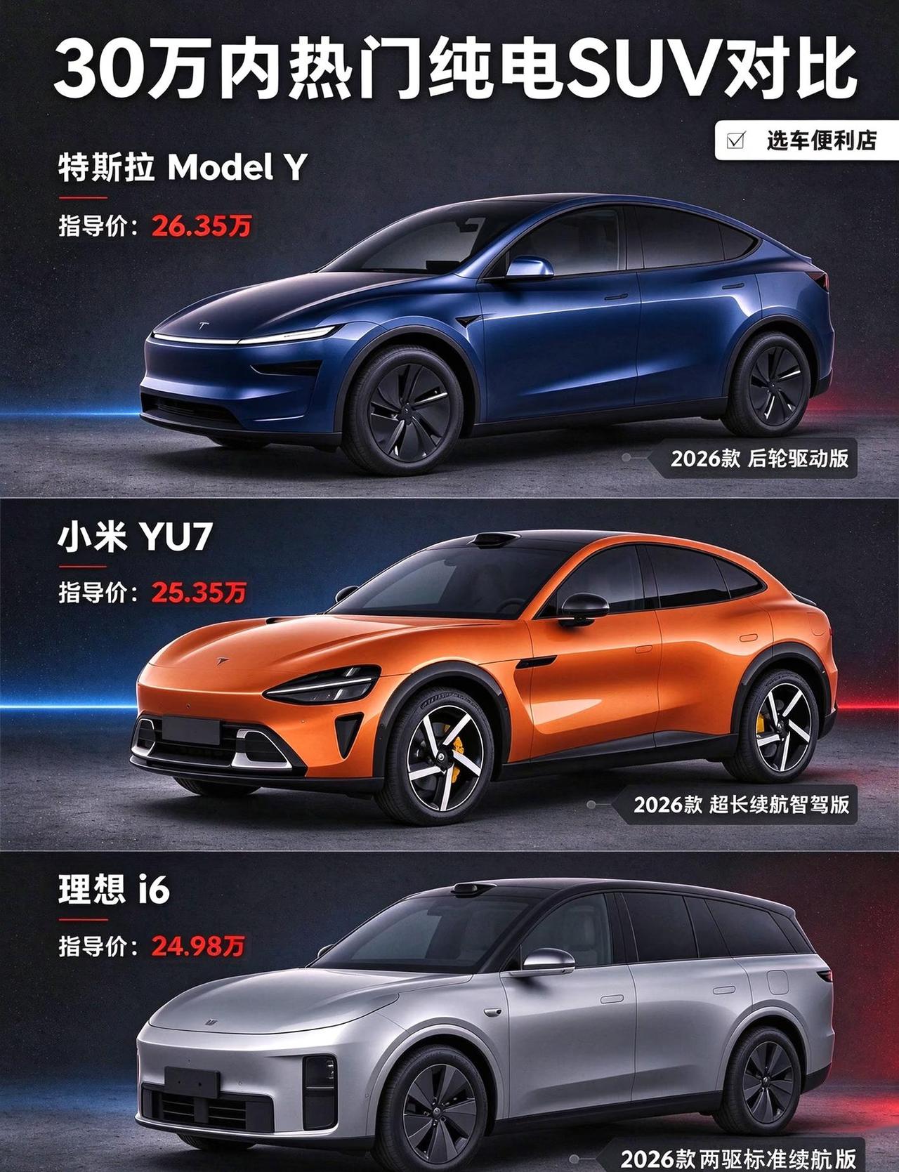 30万内SUV，特斯拉/小米/理想到底怎么选选车 新能源发展趋势 新时代汽车