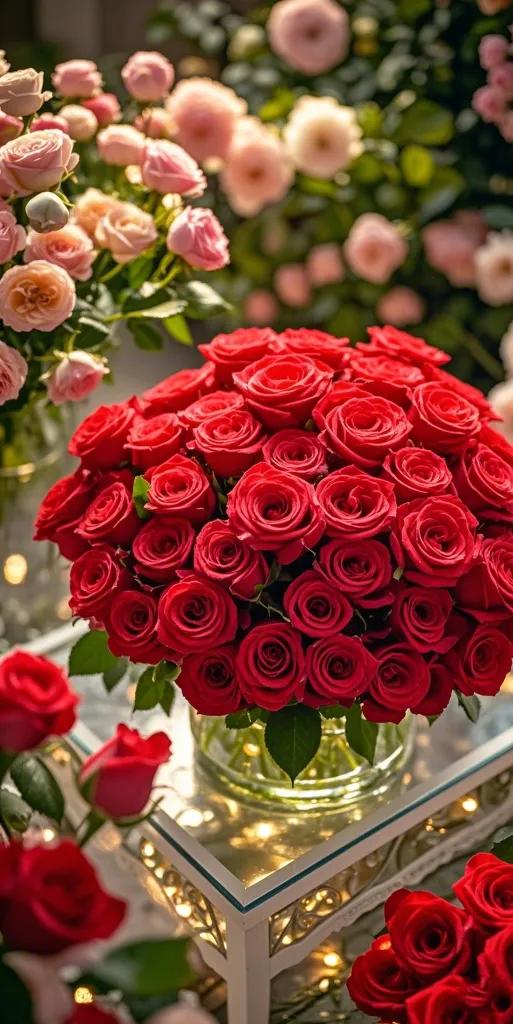 张艳谈了个富二代男友
情人节男友买了999朵玫瑰
让人送到公司
公司女同事都很羡