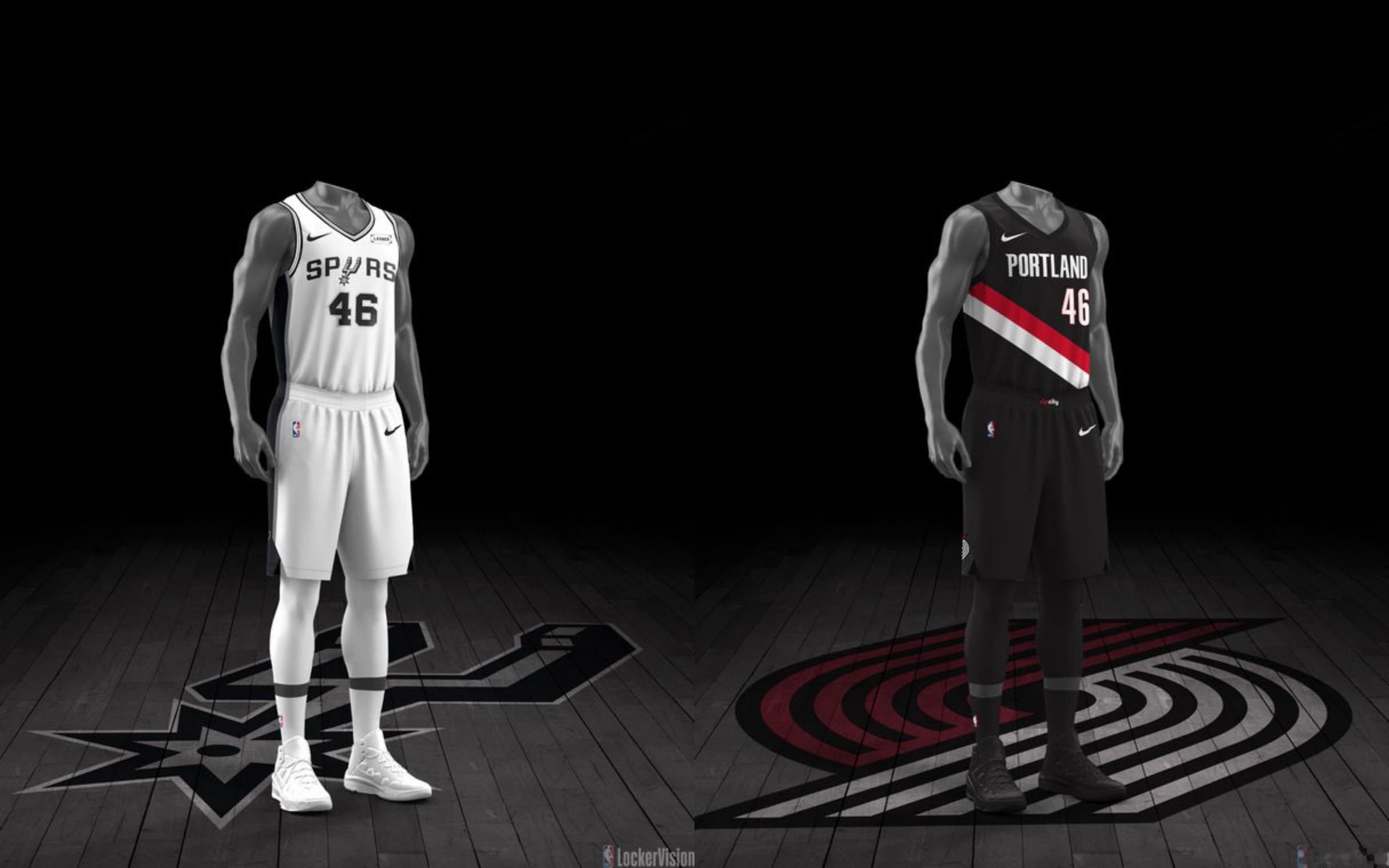 马刺和开拓者首轮系列赛前四场球衣搭配！👀开拓者vs马刺go刺go