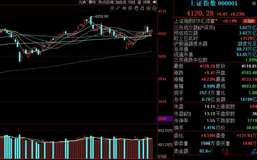 今日市场呈现典型的指数走强、个股极致分化的结构性行情，沪指全天震荡走高收出小阳线