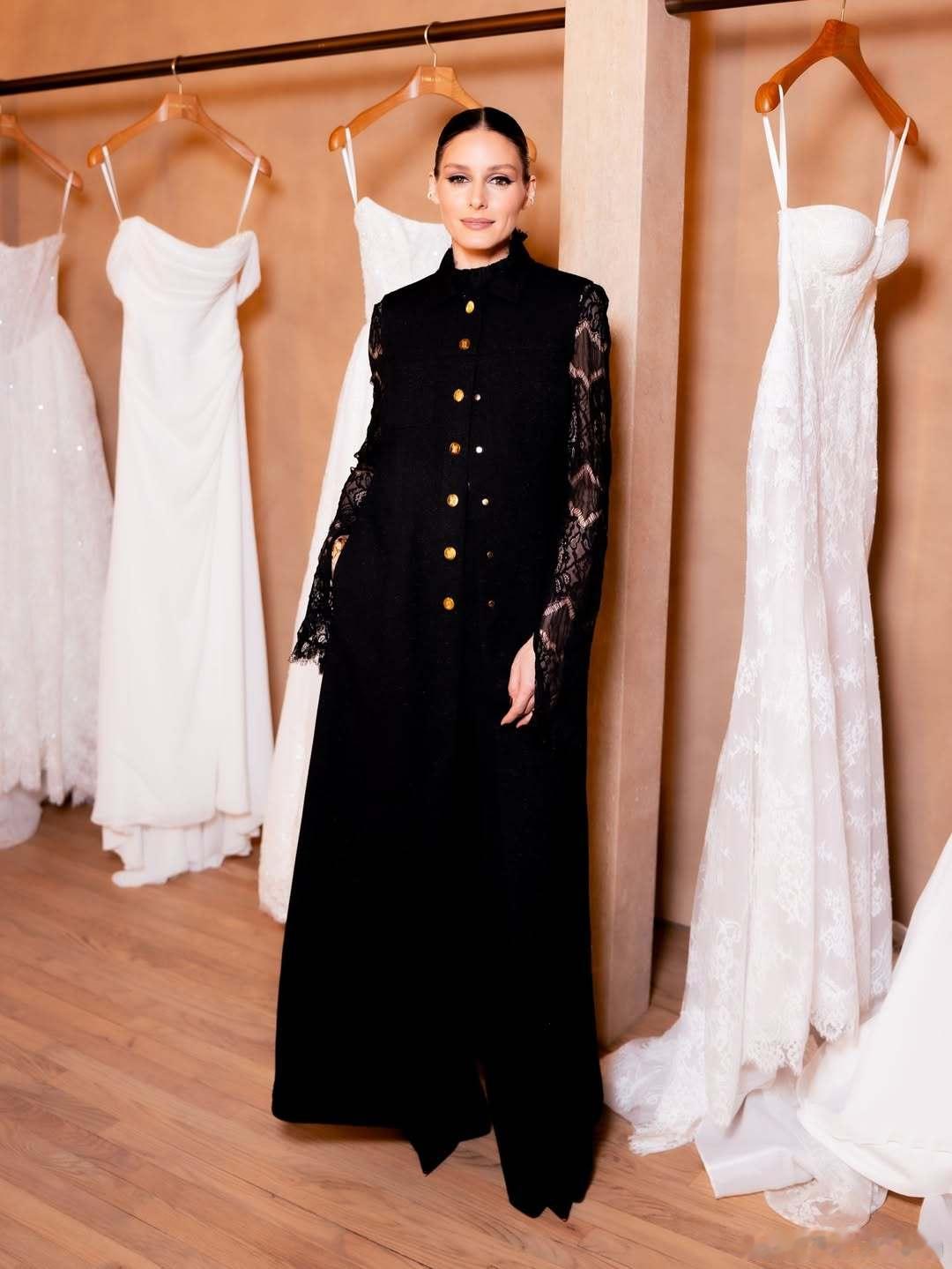 Olivia Palermo奥利维亚巴勒莫在纽约出席乌克兰婚纱品牌Milla N