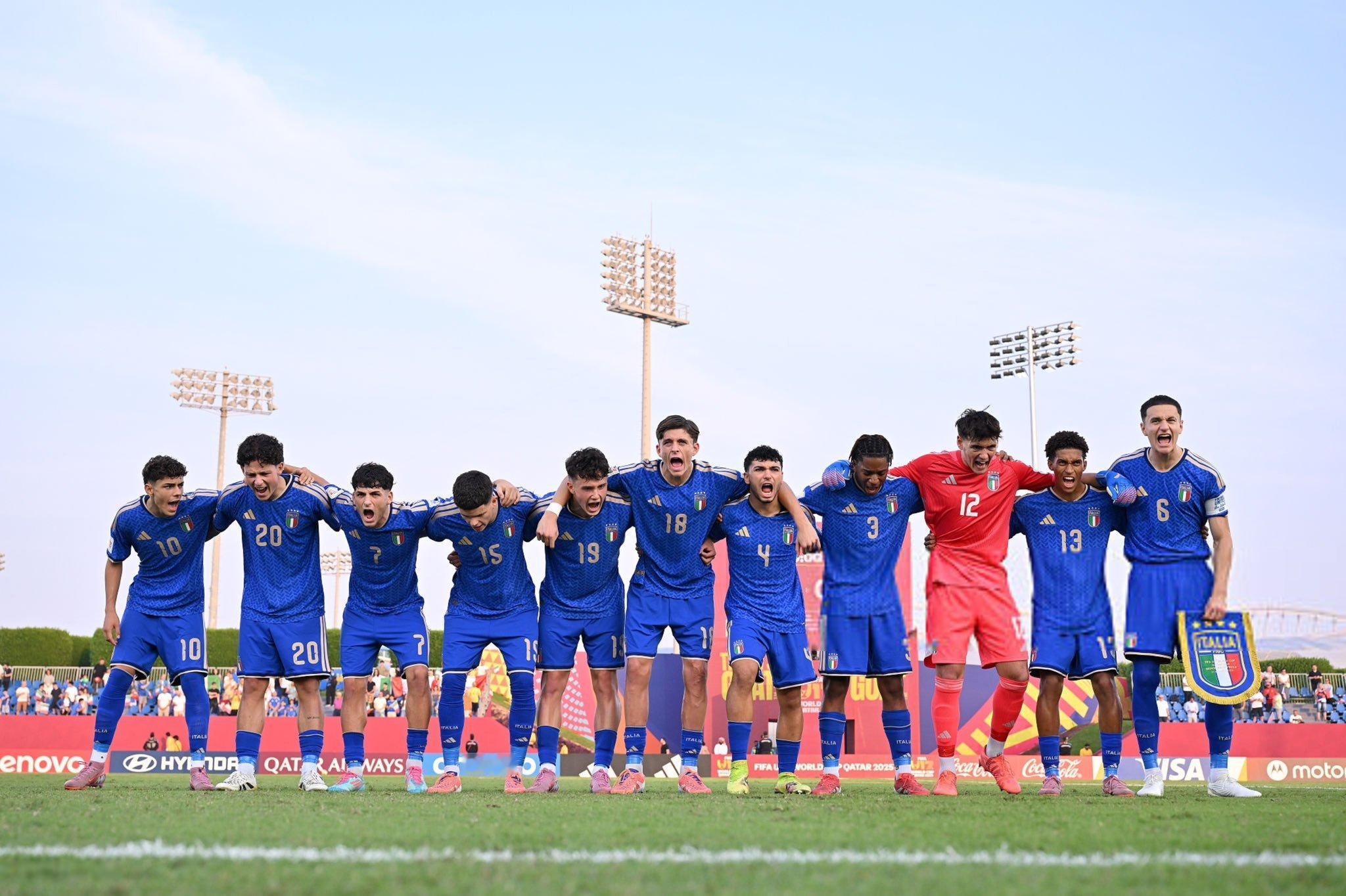 【晋级16强✅】  淘汰赛：意大利U172️⃣：0️⃣击败捷克U17队，成功晋级