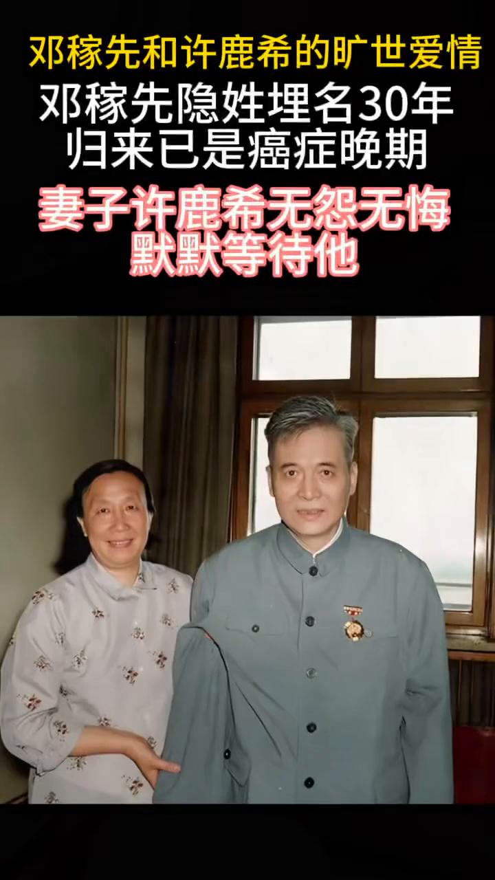 邓稼先和许鹿希的旷世爱情。
邓稼先隐姓埋名30年，归来已是癌症晚期。妻子许鹿希无