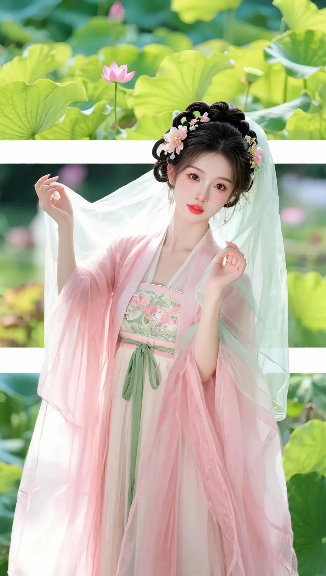 古风荷花写真 ai创作 AI创作  全新AI写真想跪下来求自己别玩写真了