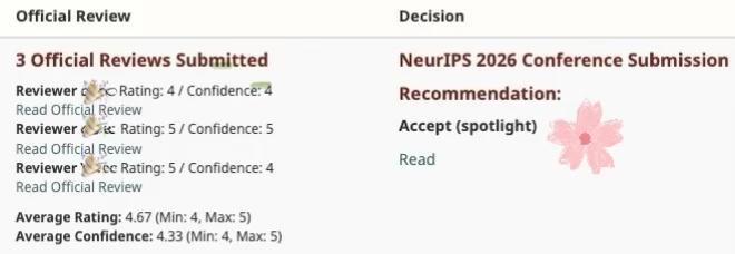 快来给姑奶奶贺喜吧😆🥳neurips
上午还在默默祈祷，中午直接被群里的祝贺
