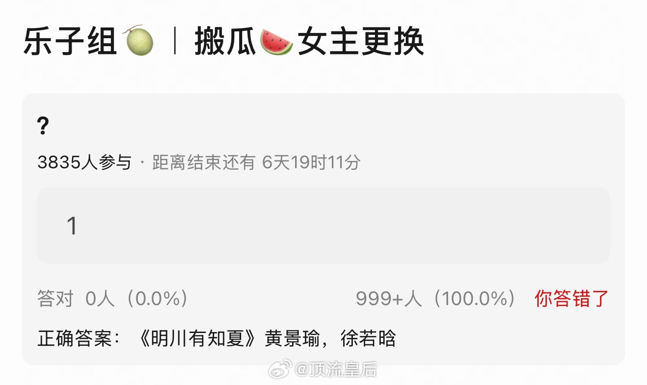 明川有知夏女主🍉又有变动了？突然觉得最开始传的金晨挺好的，后面一个不如一个。