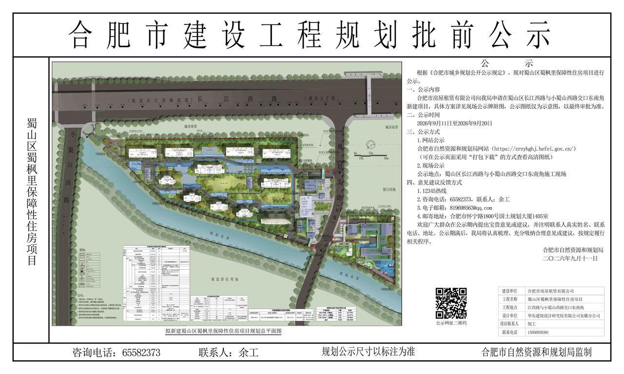 合肥身边事蜀山区蜀枫里保障性住房项目效果图！