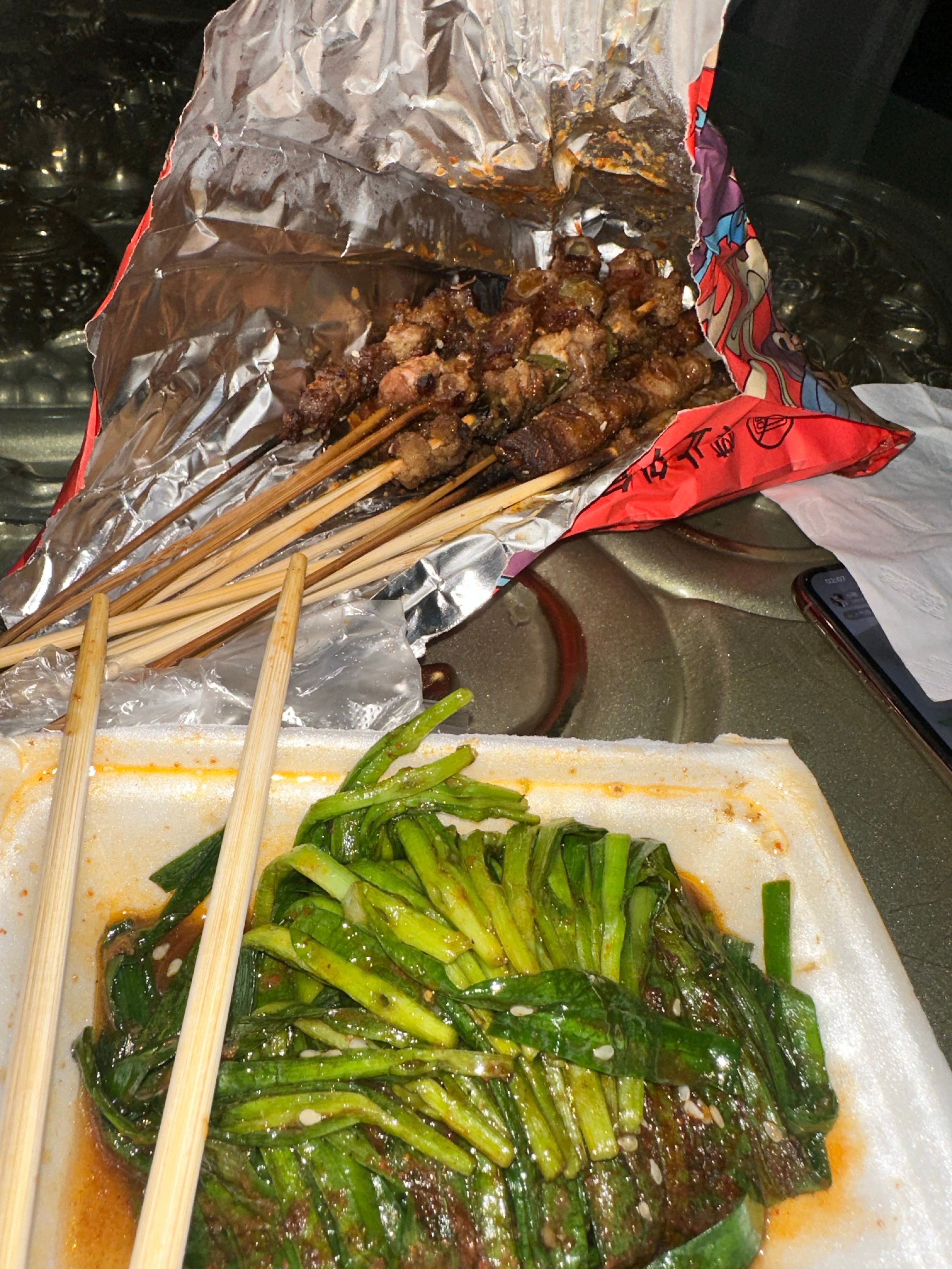 吃了好几天烧烤了。果泥断货了不敢发朋友圈 ​​​