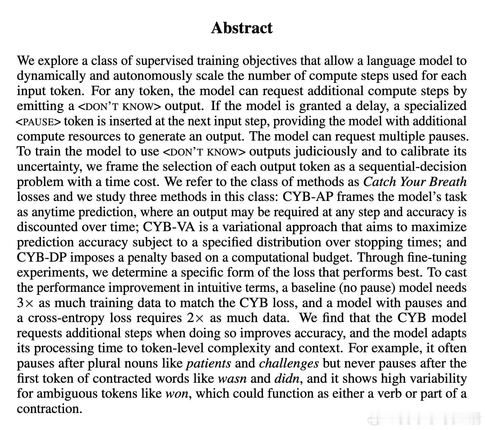 [CL]《Catch Your Breath: Adaptive Computa