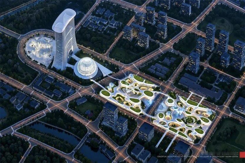郑州东站东广场继胖东来店后，306米超高层地块再迎新进展，文旅商结合的超级项目要