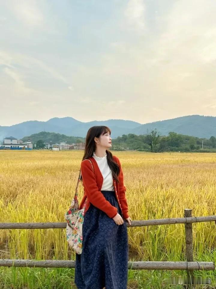 #秋日生活打卡季#秋天就是金灿灿的，心情也是甜滋滋的，走在麦田路上可以思考很多事