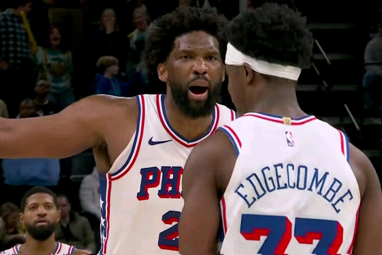 费城三巨头终于赢球了！！！

费城加时赛139:136险胜灰熊，尴尬的费城三巨头