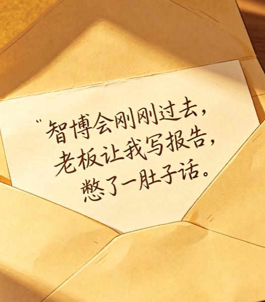 智博会刚刚过去，老板让我写报告，憋了一肚子话
公司让我去智博会调研算力设备，回来