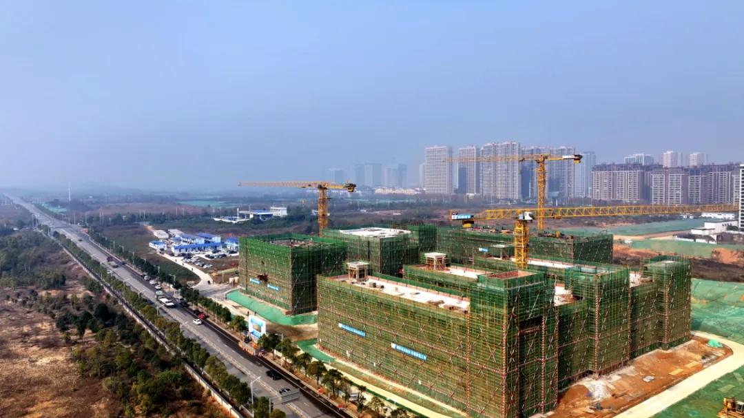 冬日里的长沙高铁西城片区，教育配套建设热潮依旧高涨。作为规划30平方公里、承载3