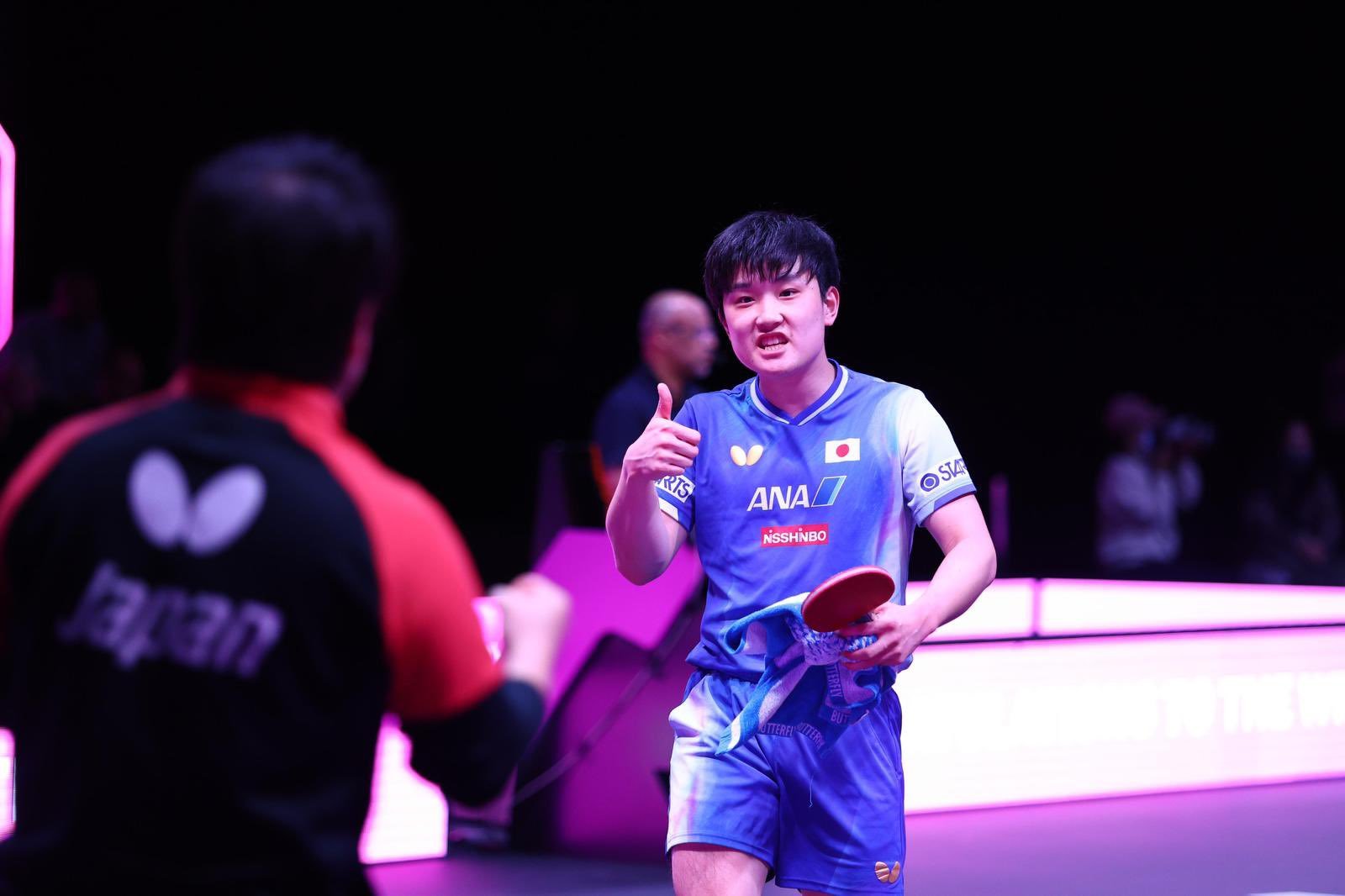 张本智和张本智和wtt多哈冠军赛2026 20260111日本名将张本智和的喜悦
