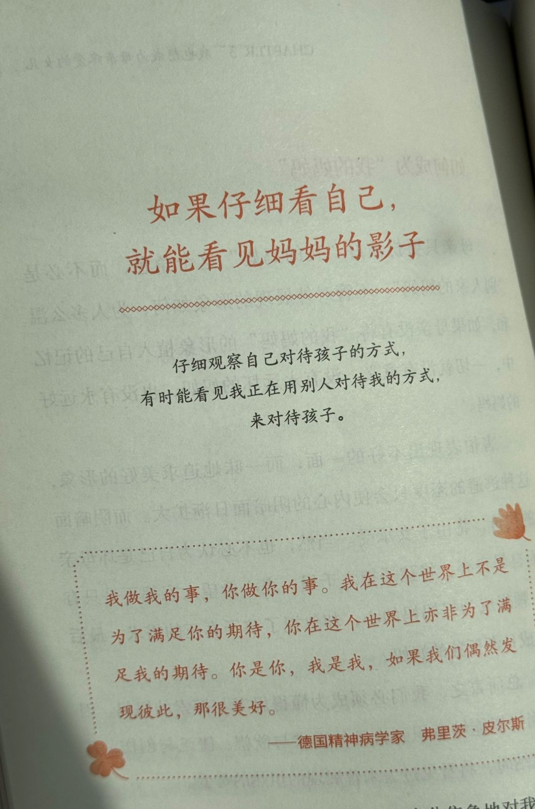 如果仔细看自己，就能看见妈妈的影子