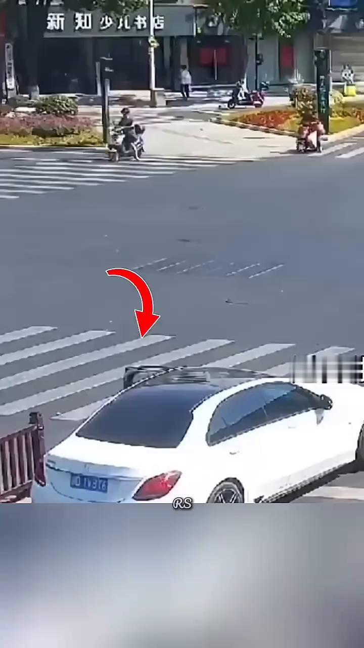 新知少儿书店。
近日，panicked driver suddenly stop