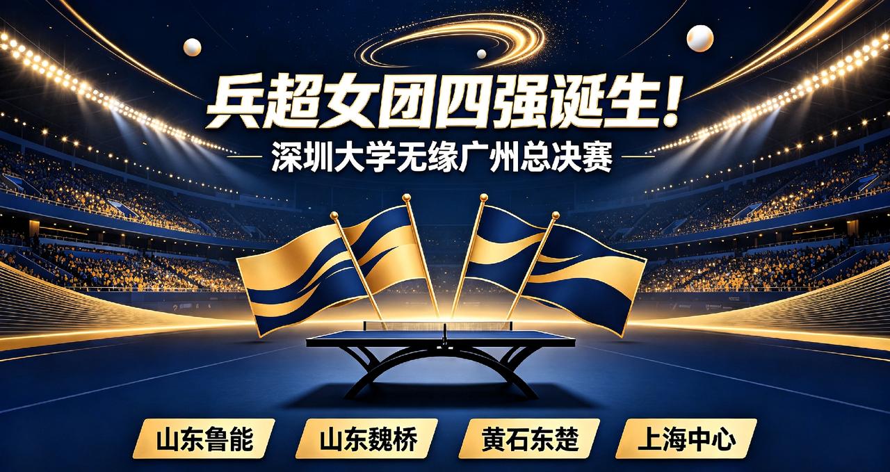 乒超女团四强出炉！深圳大学爆冷出局，孙颖莎休战成关键因素
 
2026赛季乒超联