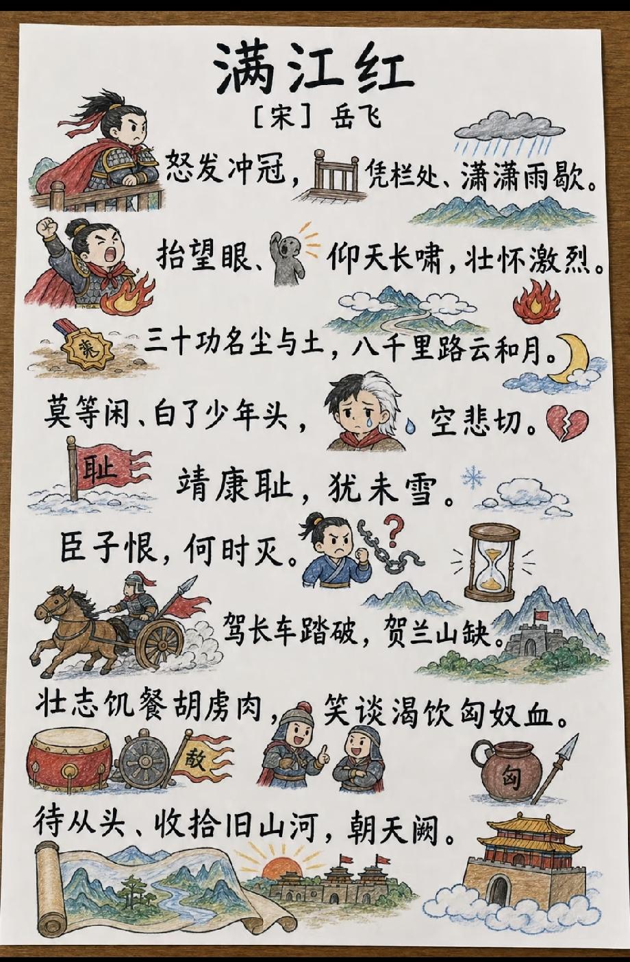 真的太神奇了，忍不住跟大家分享下，这篇岳飞的《满江红》我相信很多人都会背，但是我