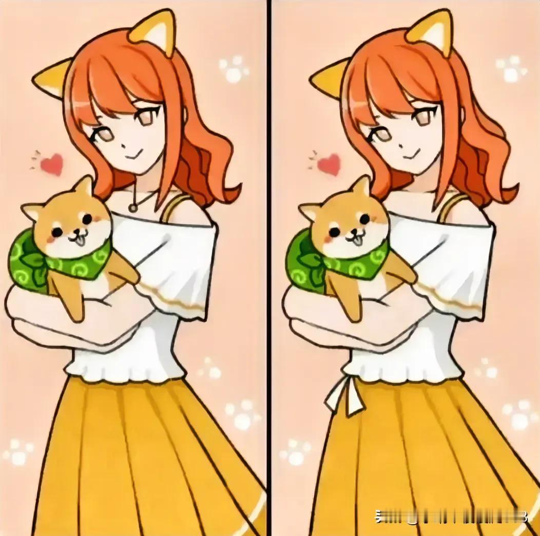 小姑娘和猫
考眼力
5处不同简单好找[灵光一闪]