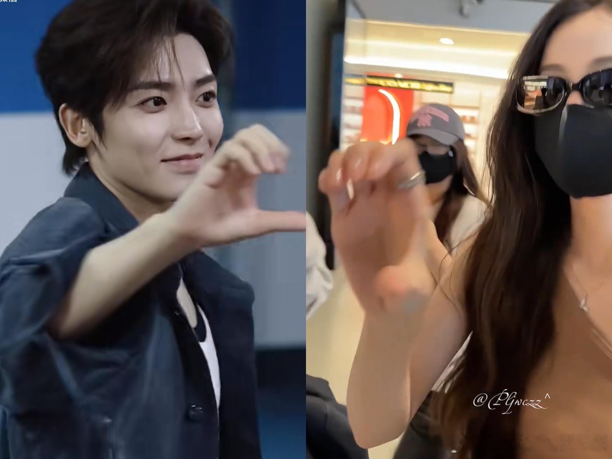 娜么昊看  🫶🏻 娜么昊看 今天两个人心情都不错噢比心夫妇👩❤️👨 