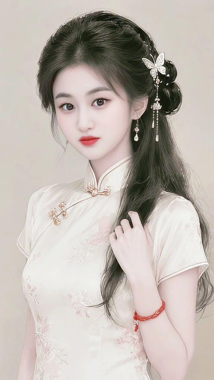 温婉旗袍美人 古风妆容 东方韵味十足 旗袍 旗袍秀一秀女子好温柔