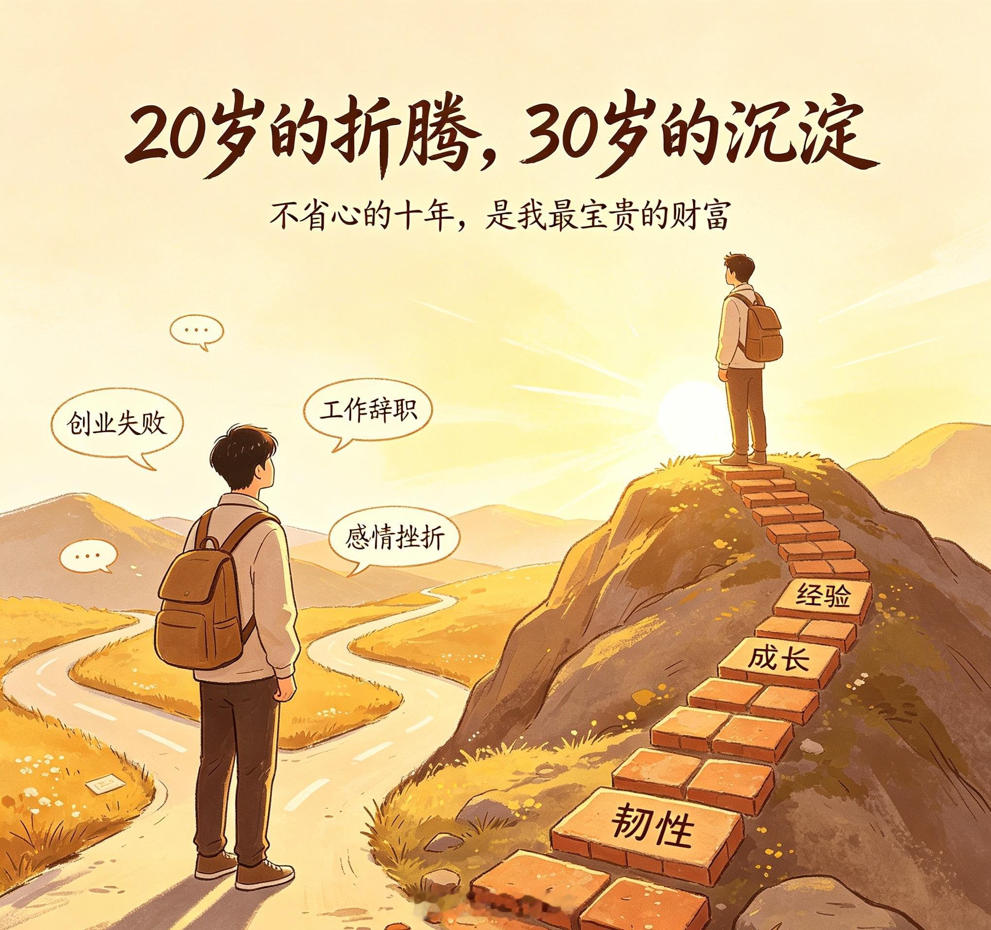 这届年轻人是敢折腾的其实我的20岁，在父母眼里就是不省心的孩子，从20岁一直折腾