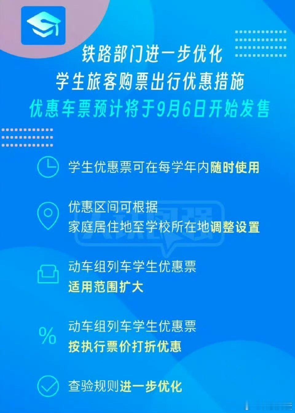 学生优惠票使用不再限于寒暑假咯，对不少学生党挺友好的，毕竟回家不一定要在寒暑假嘛