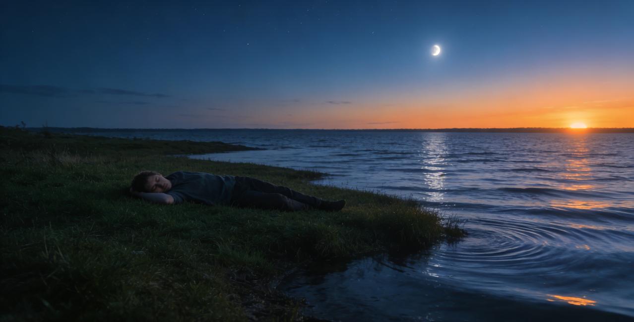 疏星孤月悬，晚风点沧澜，入梦寻君意，醒来犹如眠。（高沐阳原创诗）