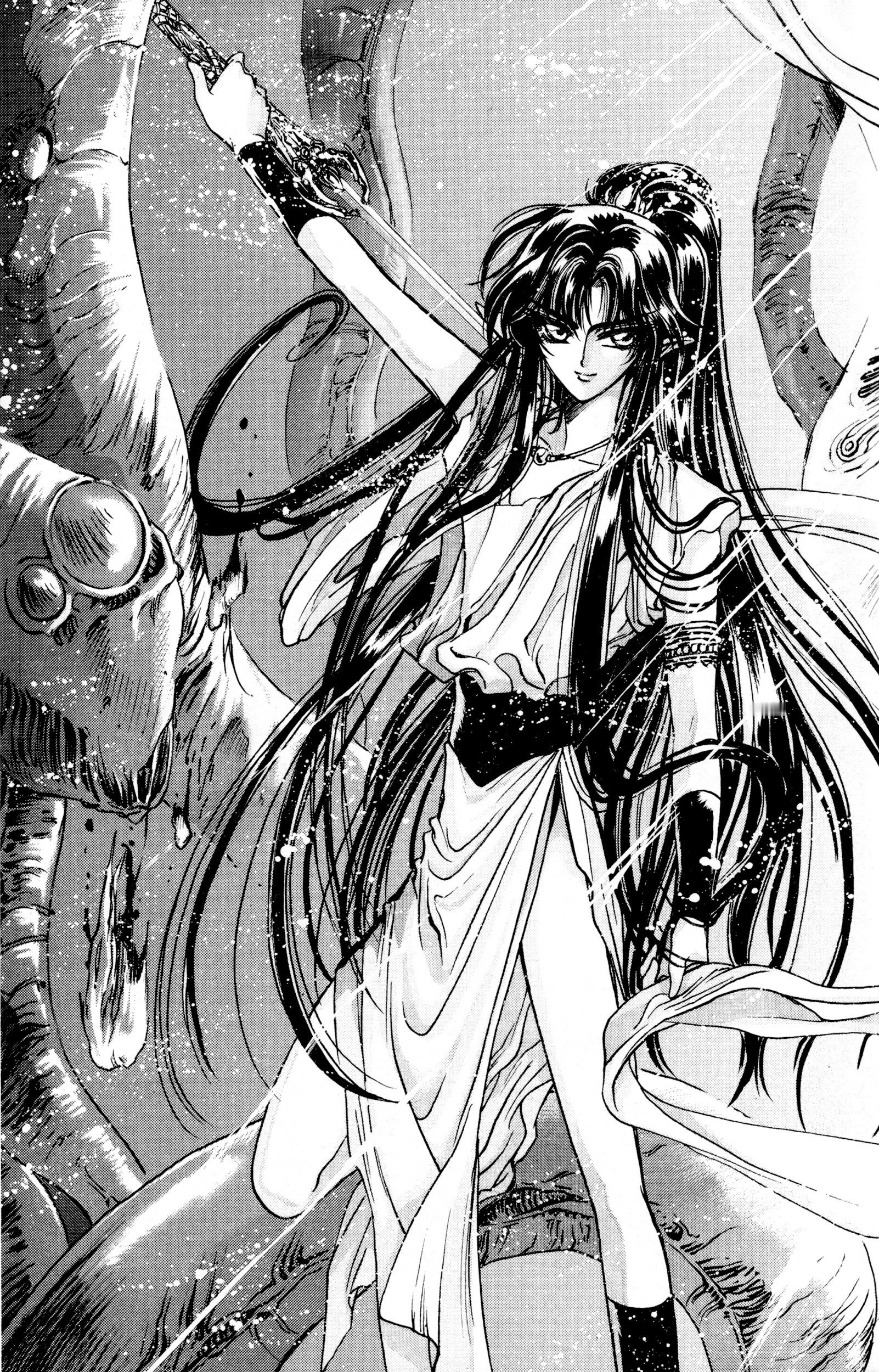 圣传 CLAMP 黑白稿真是吃过好东西～ 