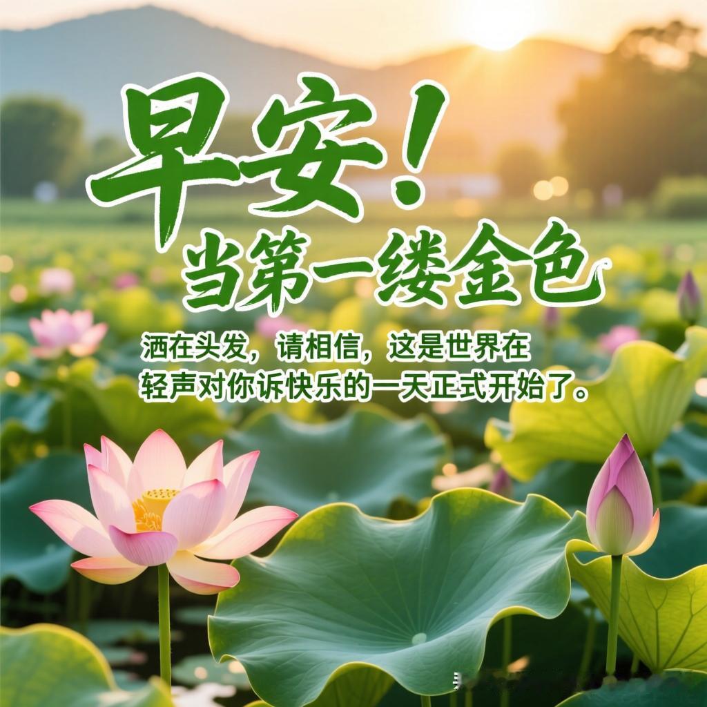早上打卡季
早安！当第一缕金色的阳光透过窗帘的缝隙，温柔地洒在你的枕边，请相信，