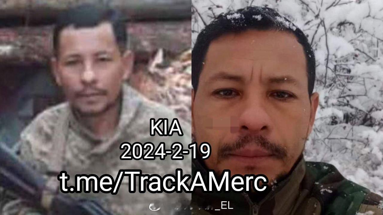 哥伦比亚雇佣兵William Gamboa Vergel确认于2月19日在乌克兰
