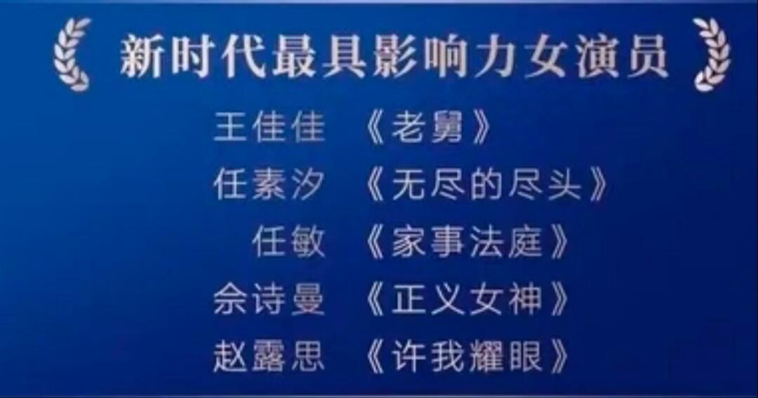 恭喜国民剧花赵露思获新时代最具影响力女演员提名     恭喜露思获第6届新时代国