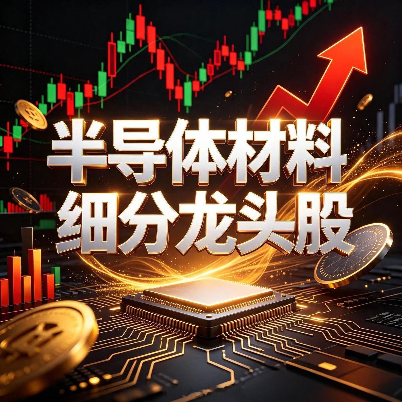 半导体材料细分龙头股一、硅片（晶圆基底）沪硅产业688126：国内12英寸大硅片