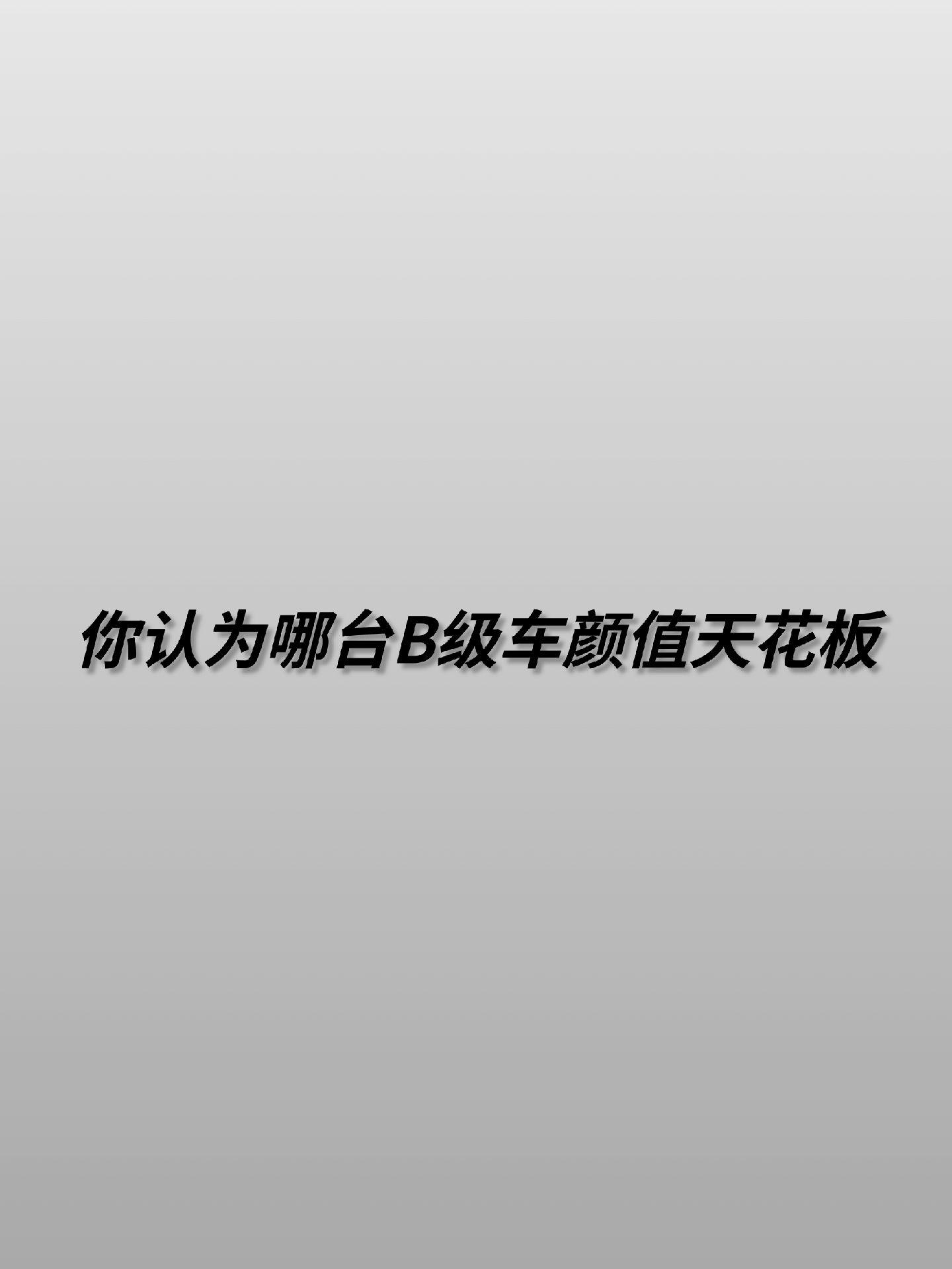 你认为哪台车是B级颜值天花板。