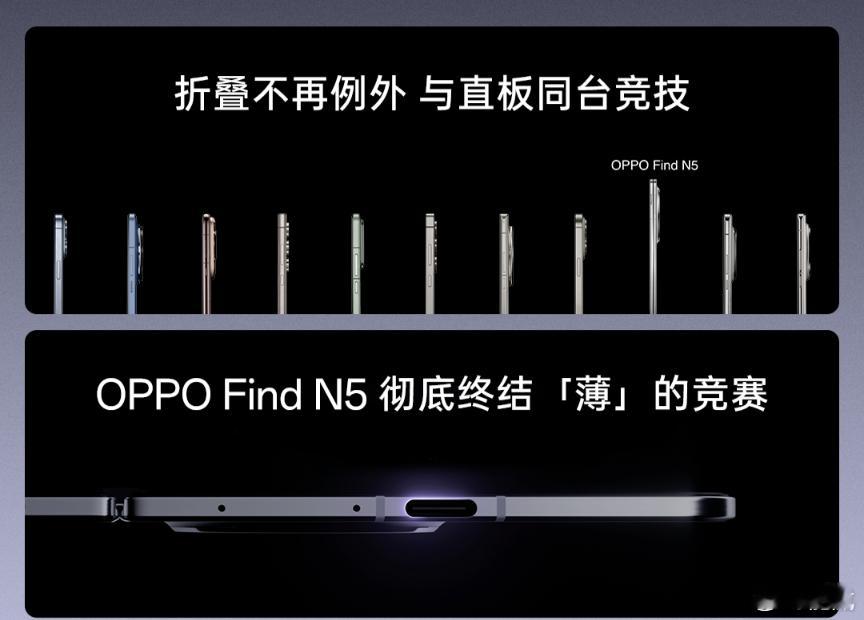 虽然OPPO Find N5厚度非常薄，不过也是保留了USB 3.0的[二哈] 