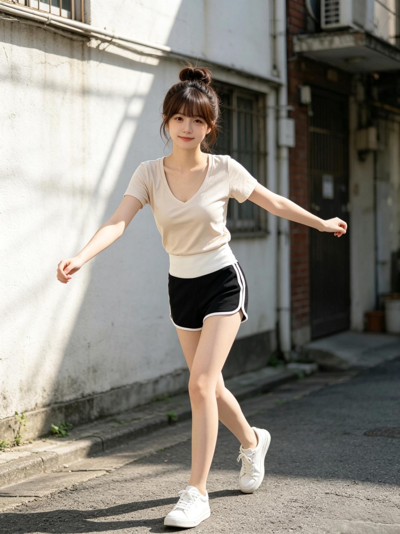 元气少女街头穿搭，轻松自在，活力满满！🌞👟👗纯真少女风穿搭 气质少女感穿搭