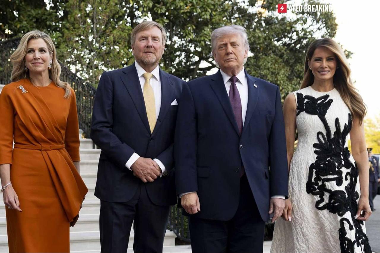 据《华尔街日报》爆料，特朗普上周在白宫请荷兰国王和王后吃饭，喝着汤吃着扇贝，聊着