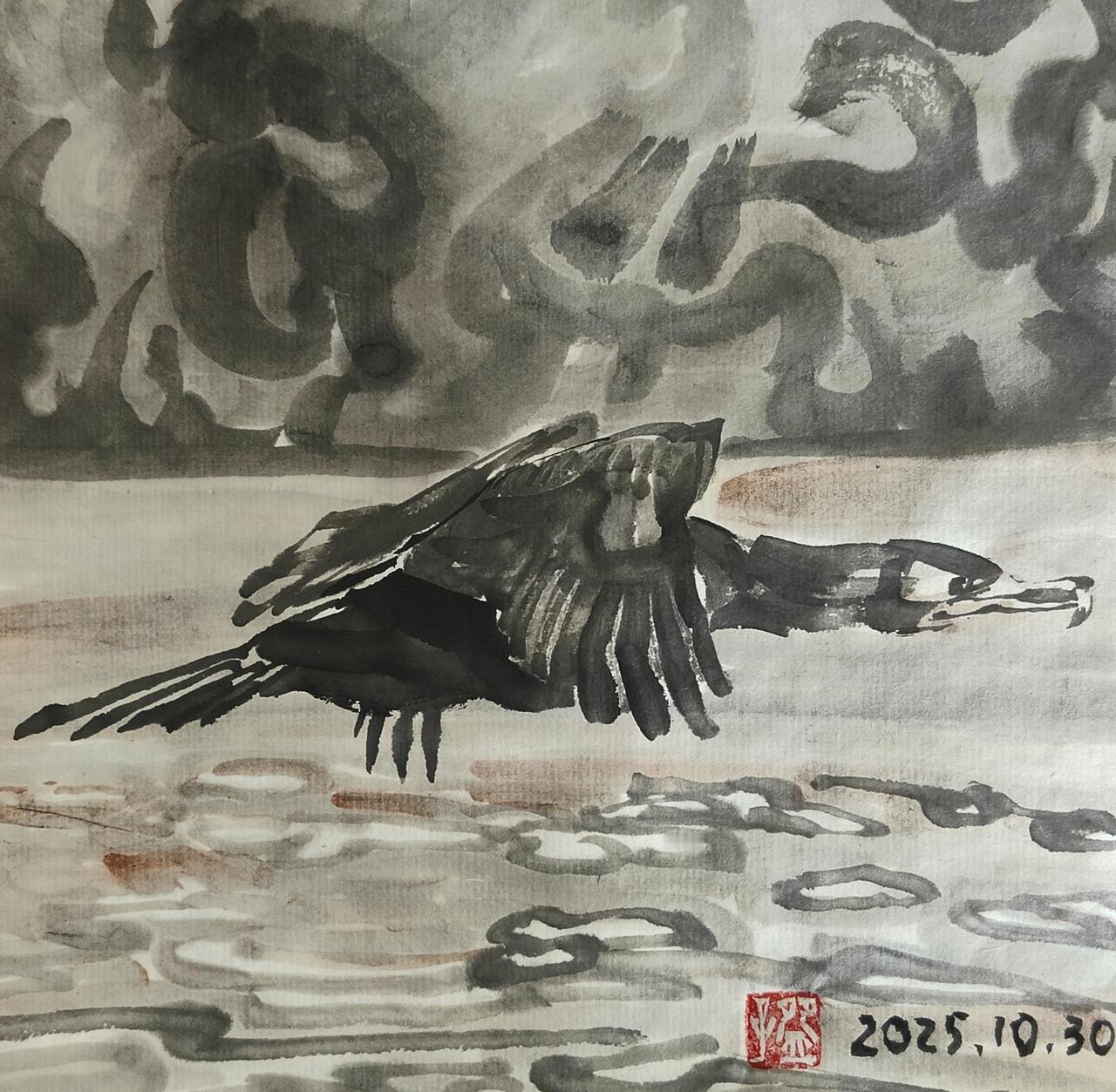 碗子的纸片水墨