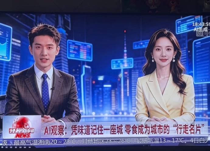 湖南广电已经用ai开始播新闻了 