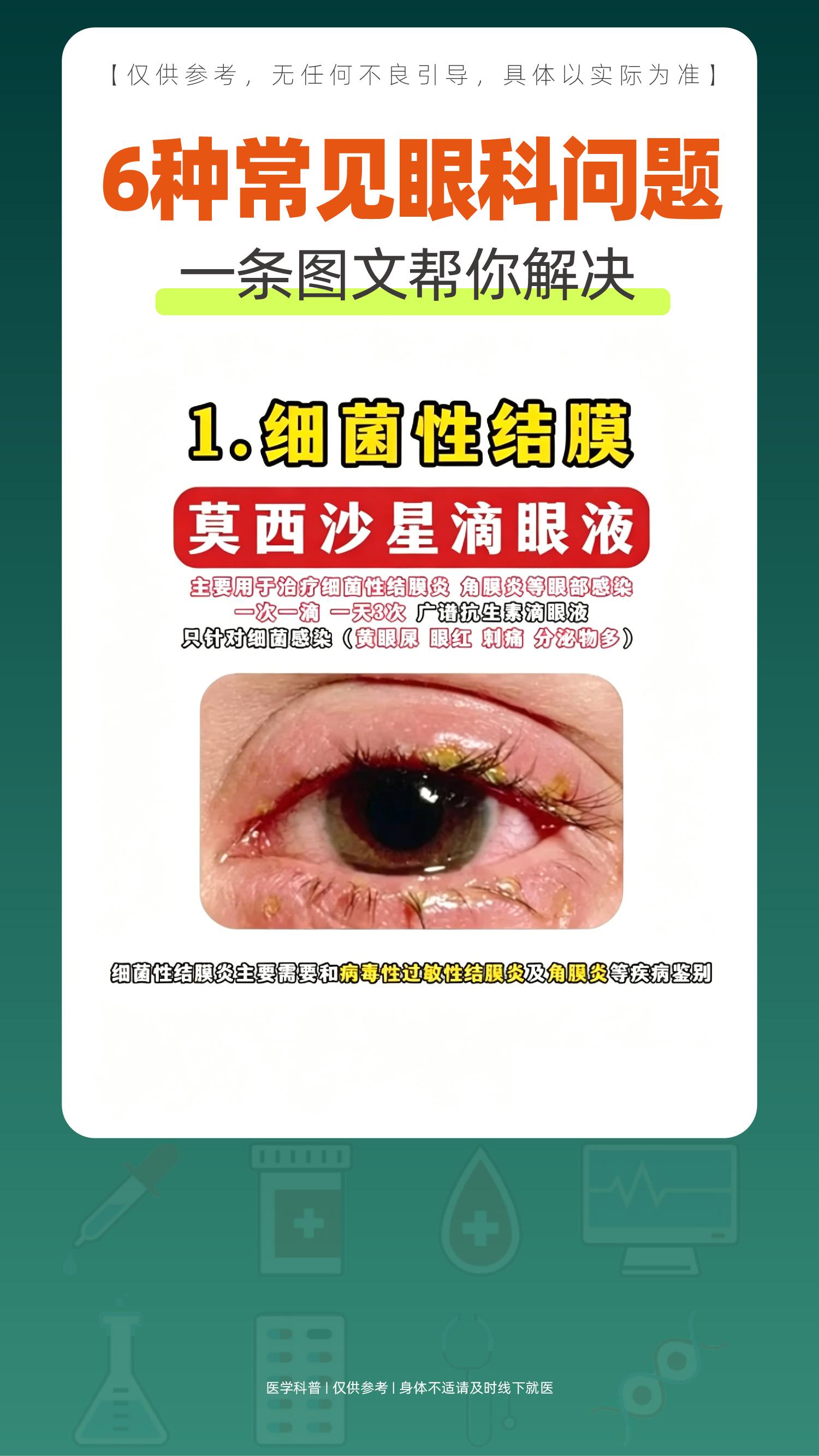 6种常见眼科问题，一条图文帮你解决。