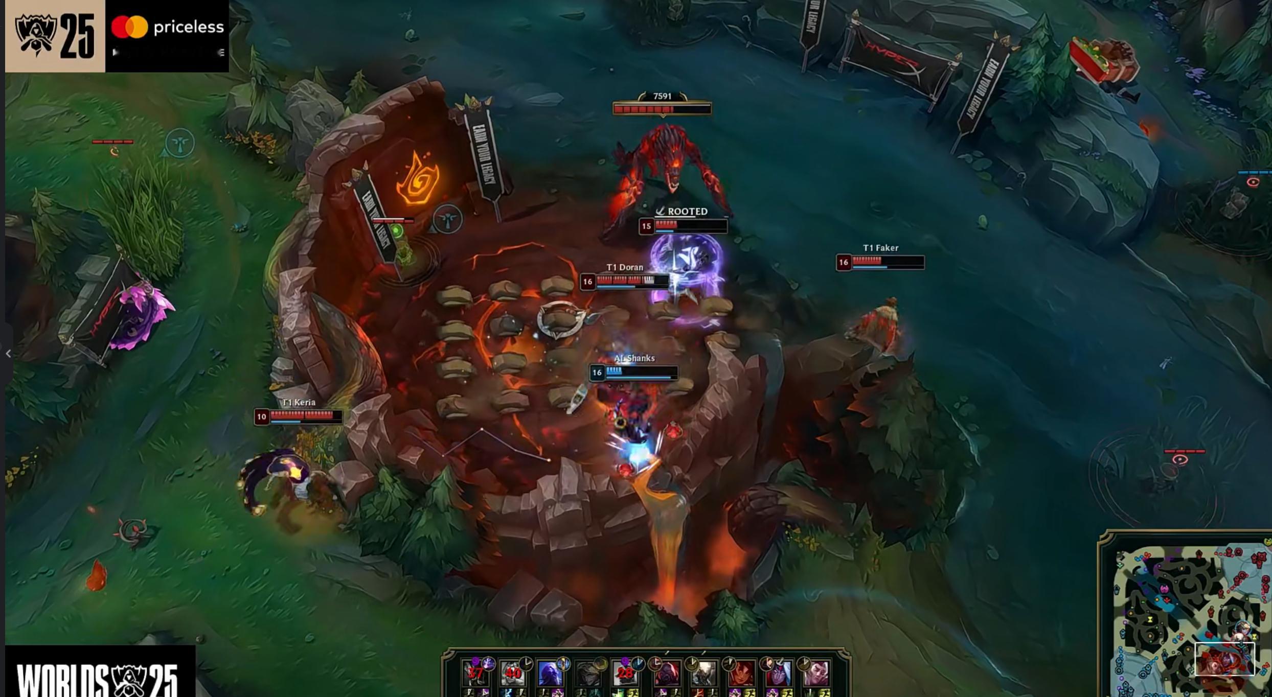 AL对战T1 ​ 世界赛的T1，恐怖如斯。。。。 ​​​