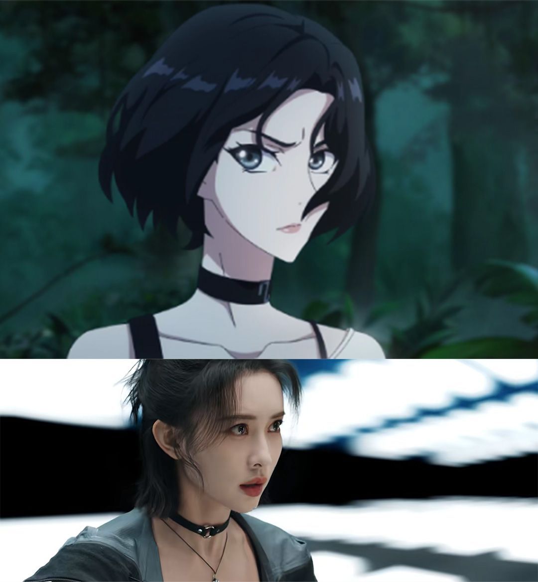 起猛了动画三线建模像孟子义看易飒闭眼瞬间愣了下，眼型睫毛和孟子义像复制粘贴。三线