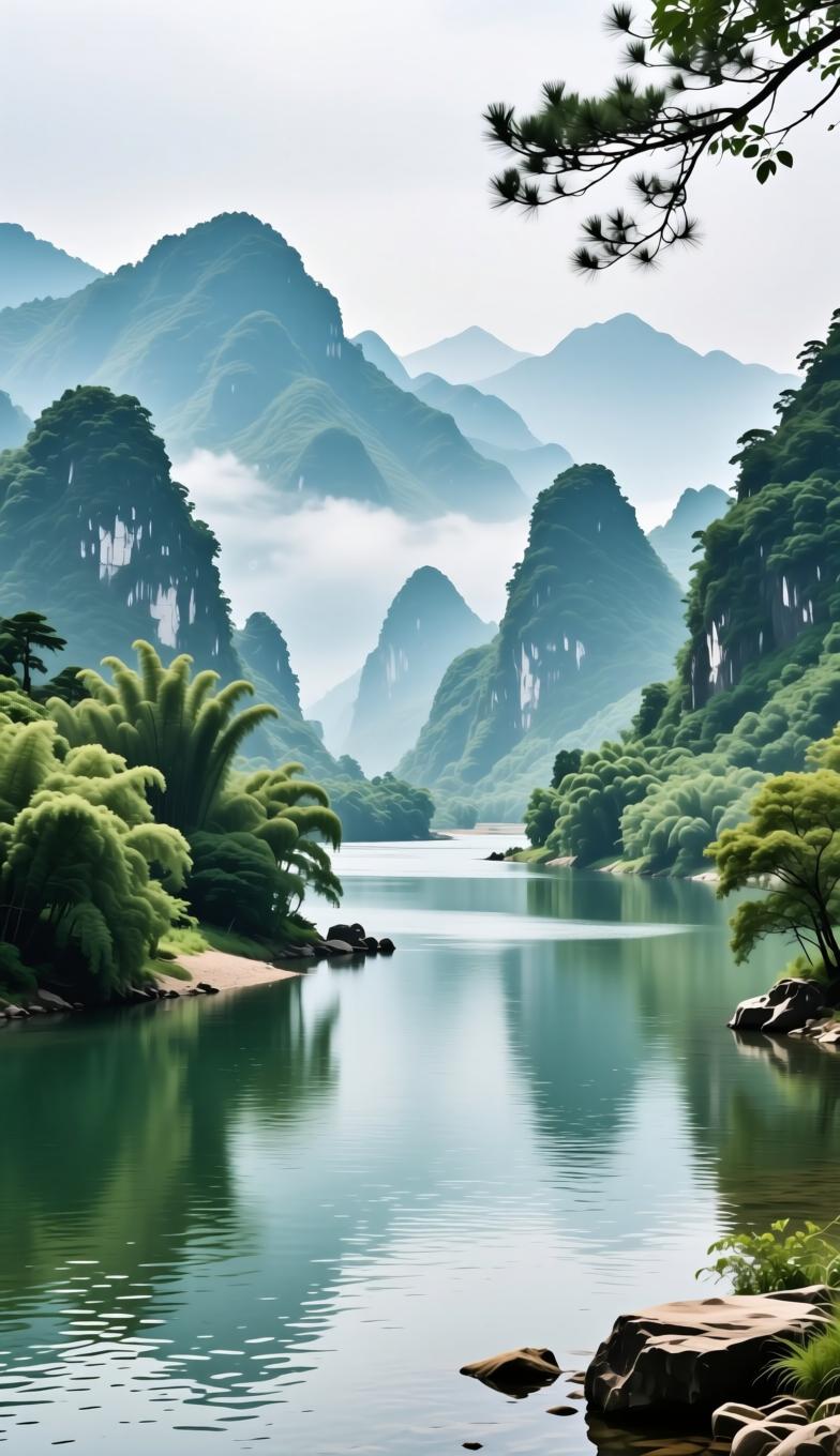 上联：浅浅深深河中水
先试对：高高低低岸边山
 
这上联叠字韵味十足，山水相映意