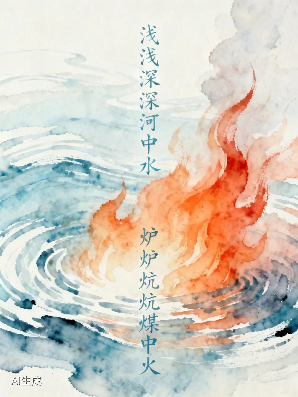 下联：炉炉炕炕煤中火
该联以叠词勾勒出鲜明的生活画卷，颇具匠心。上联“浅浅深深”