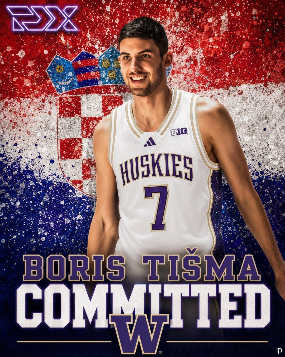 24岁的克罗地亚前锋Boris Tisma(2002-205cm-F)承诺华盛顿