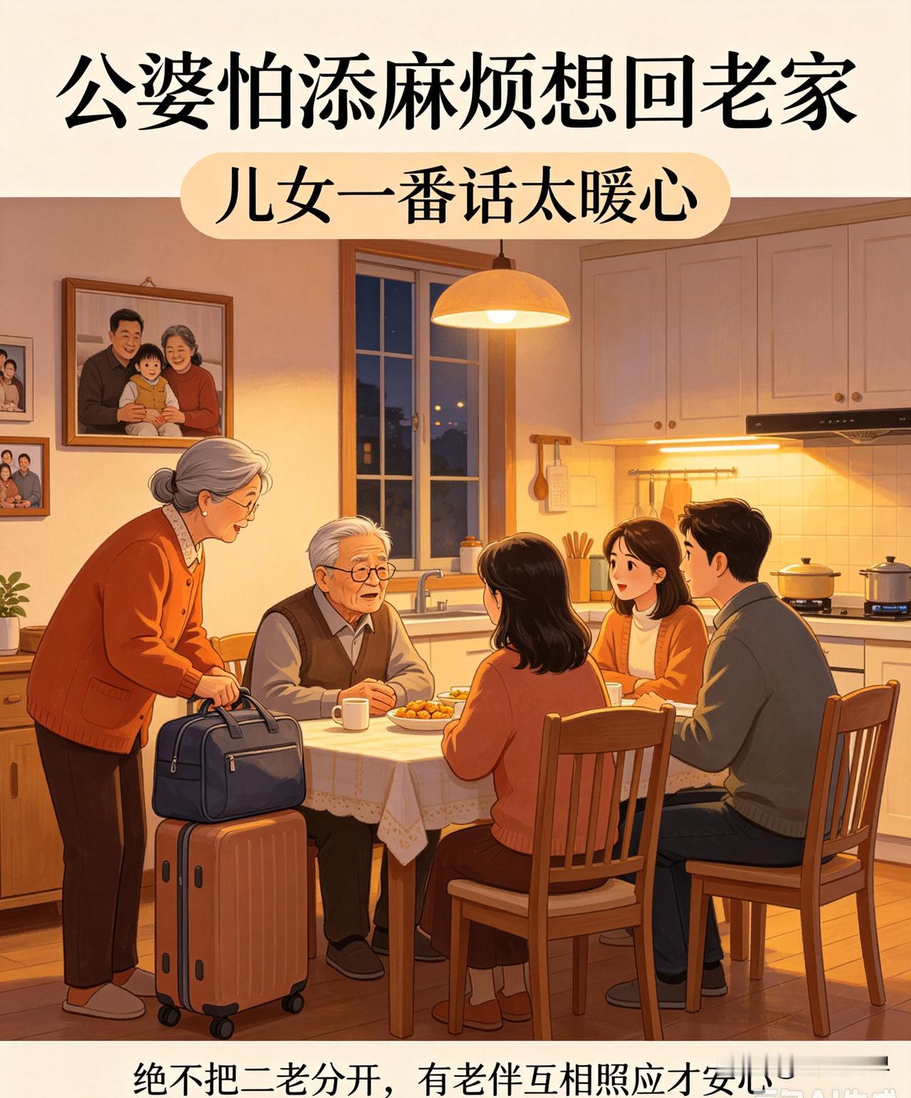 人间最暖家风！公公怕添麻烦想回老家，儿女一番话太暖心
 
最近老公一直念叨着想回