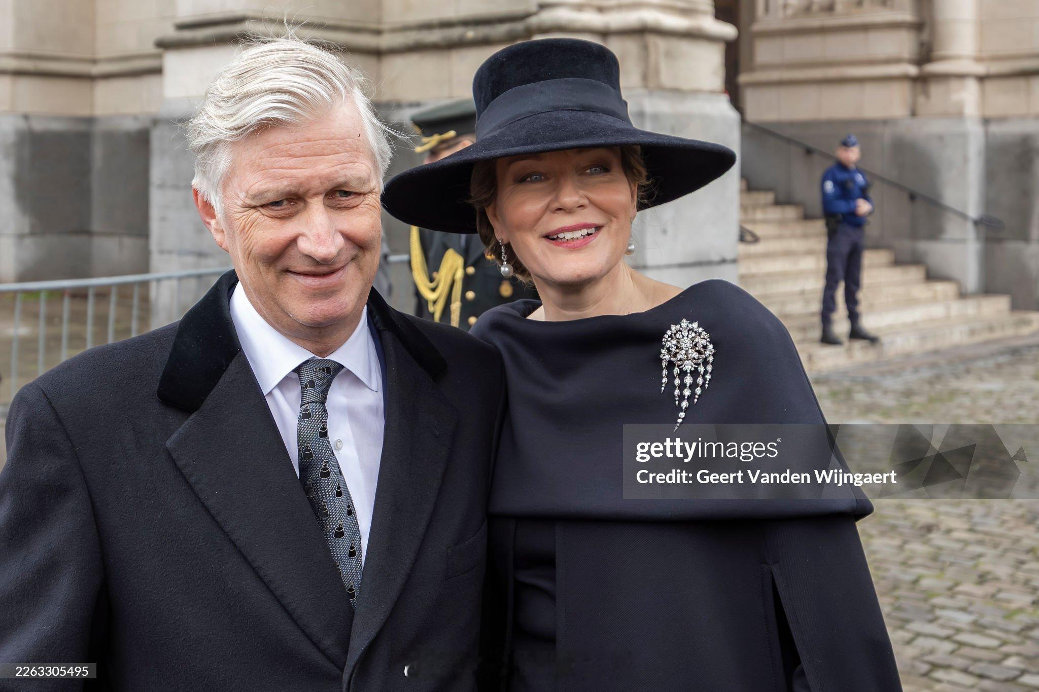 2.24 比利时王室成员出席一年一度纪念逝者的弥撒，同场还可见卢森堡玛格丽莎公主